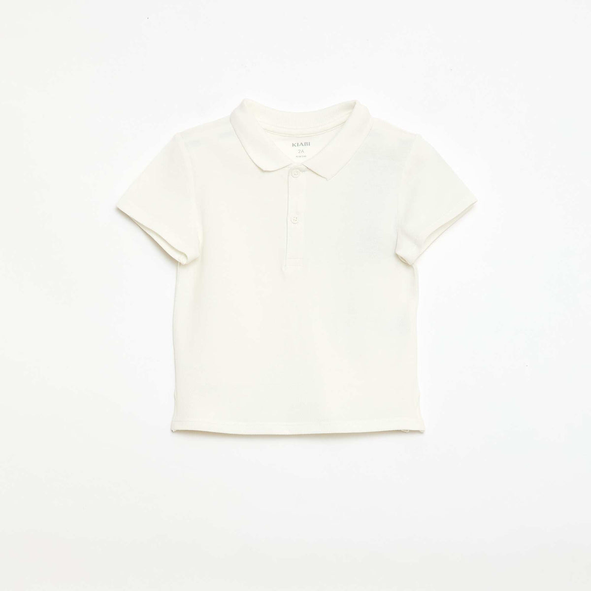 Ensemble salopette en lin mélangé + polo en piqué de coton - 2 pièces BLANC