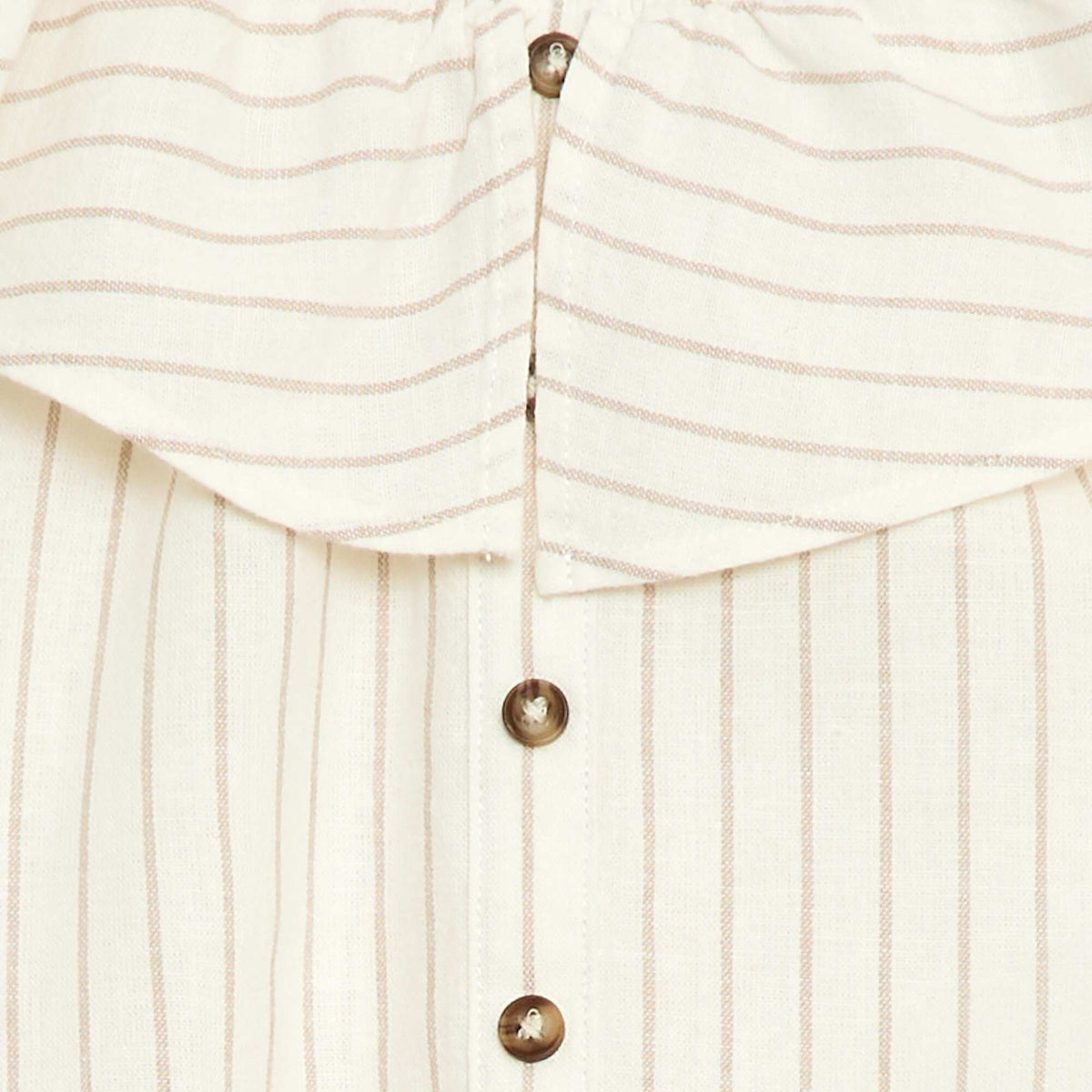 Blouse sans manches en lin mélangé BLANC