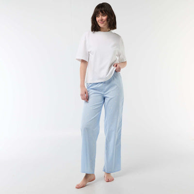 Pantalon de pyjama en popeline BLEU