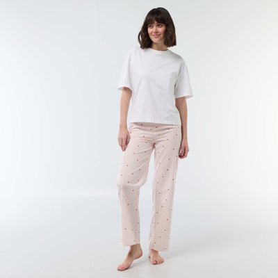 Pantalon de pyjama en popeline rayé ROSE