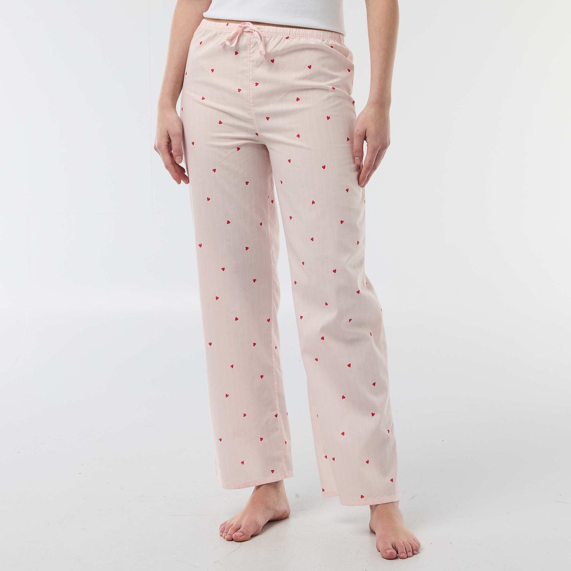 Pantalon de pyjama en popeline rayé ROSE