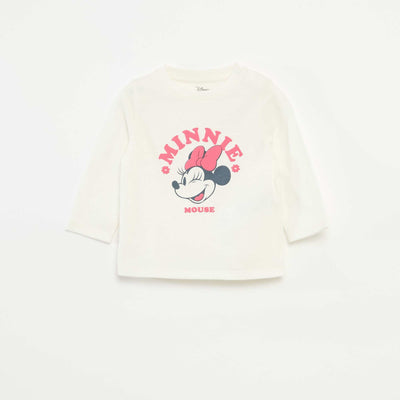 T-shirt imprimé 'Minnie' à manches longues BLANC