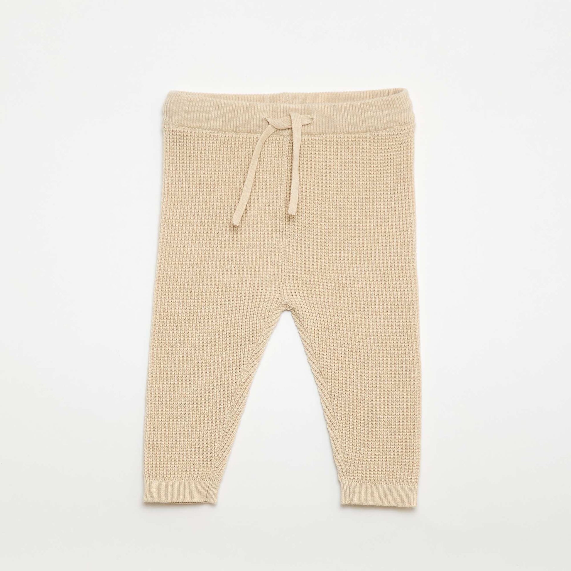 Ensemble gilet cache cœur + legging en maille - 2 pièces BEIGE