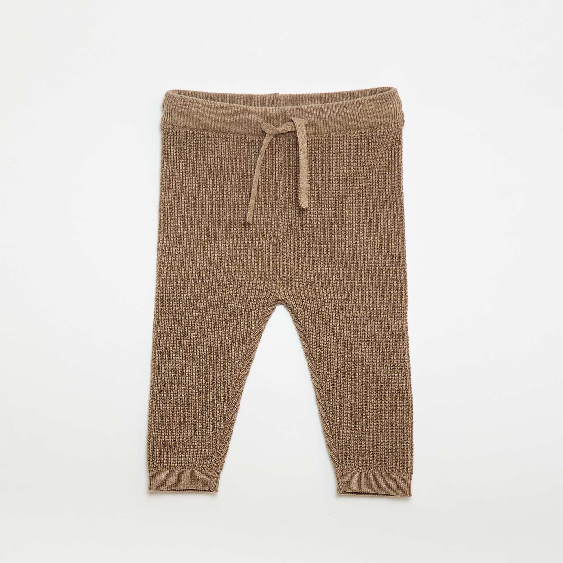 Ensemble gilet cache cœur + legging en maille - 2 pièces MARRON