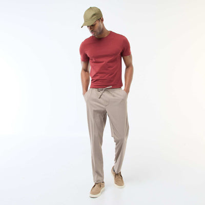 Pantalon esprit 'jogger' uni BEIGE