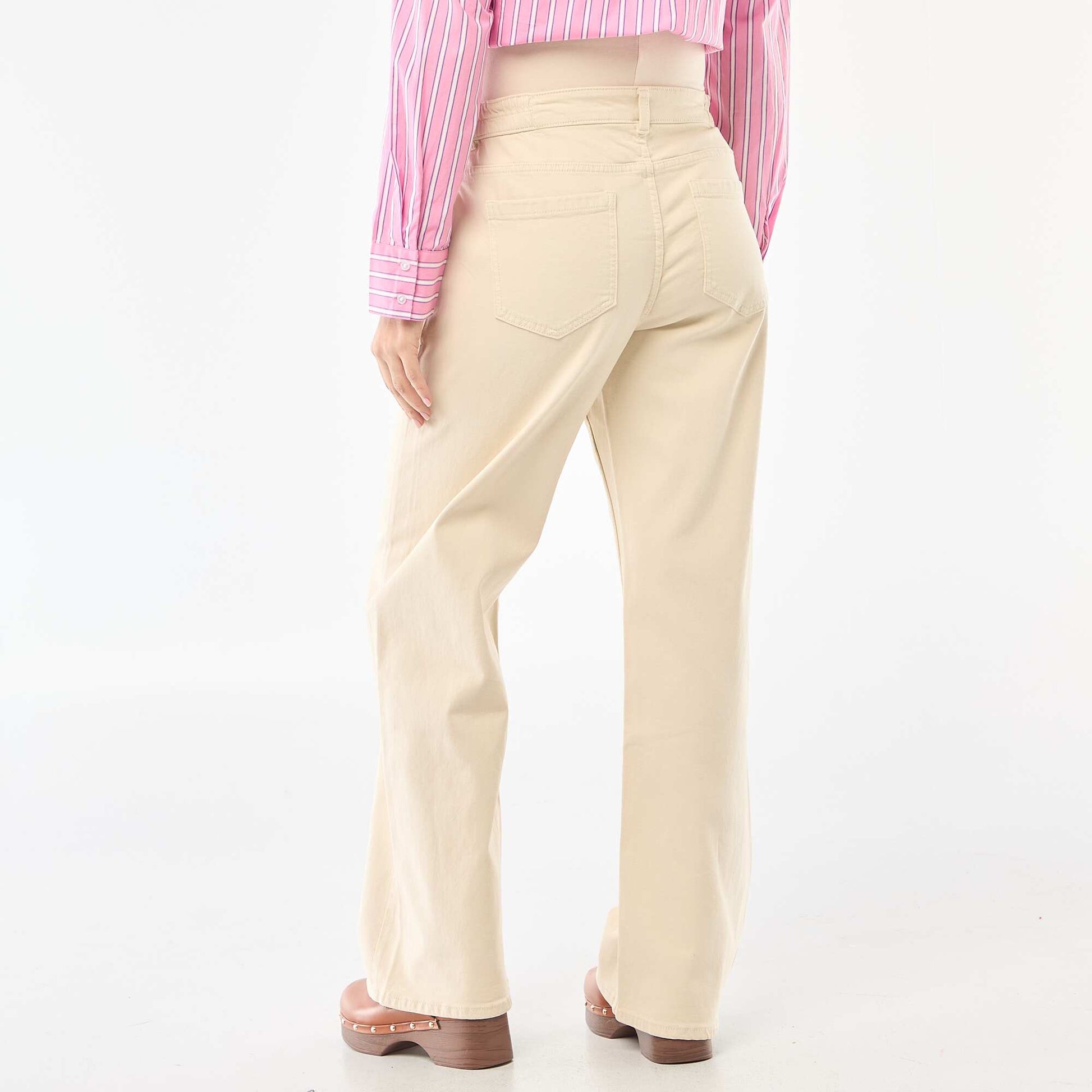 Pantalon de maternité wide leg BEIGE