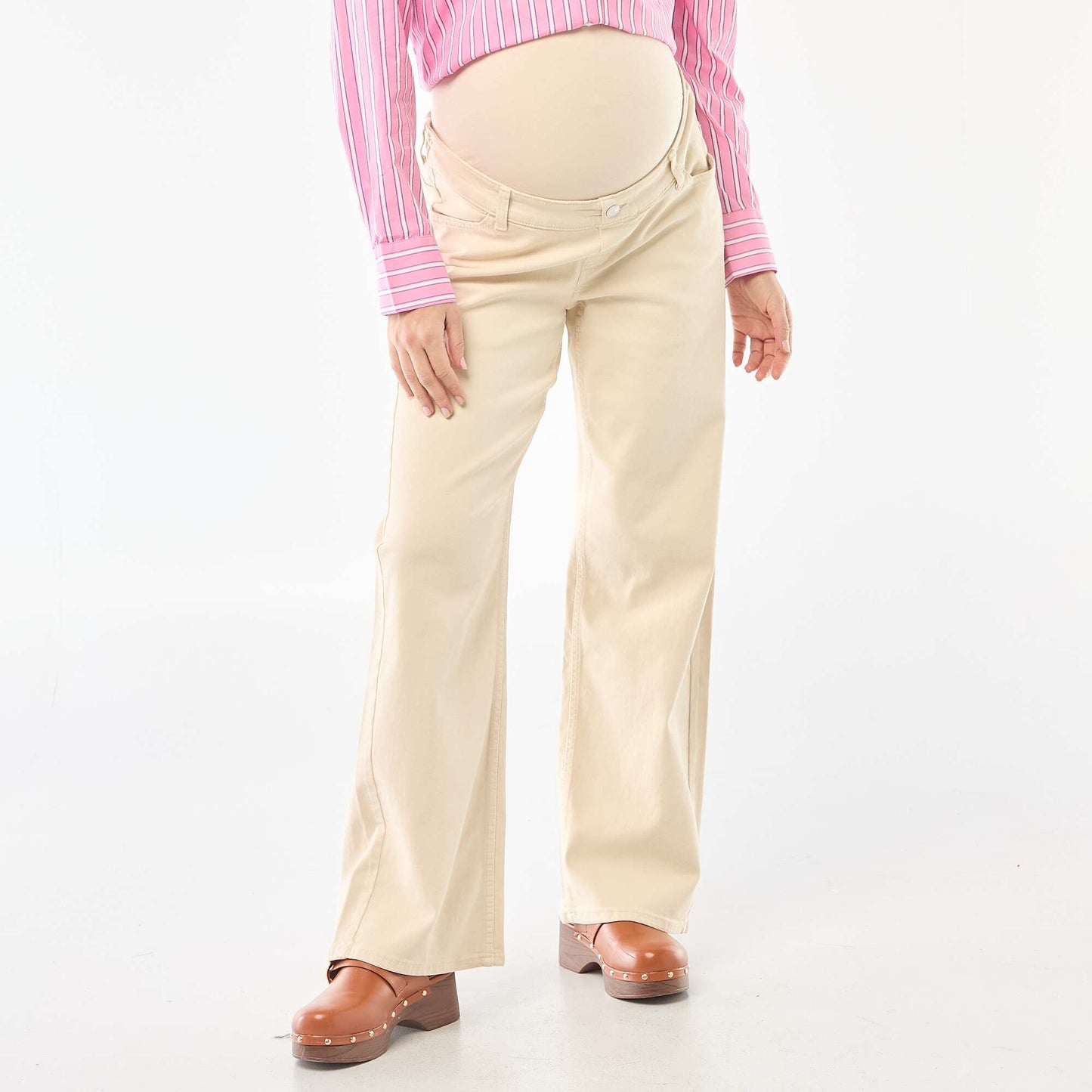 Pantalon de maternité wide leg BEIGE