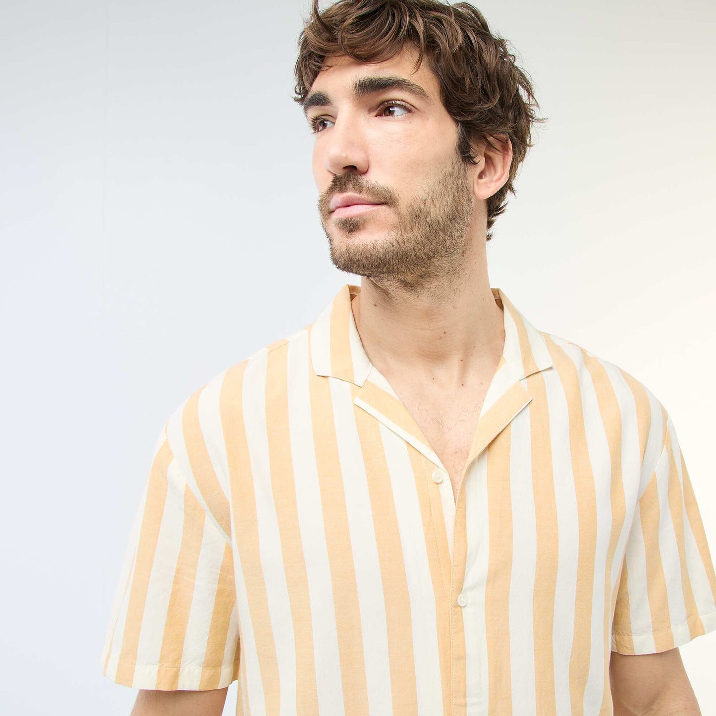 Chemise légère à rayures JAUNE