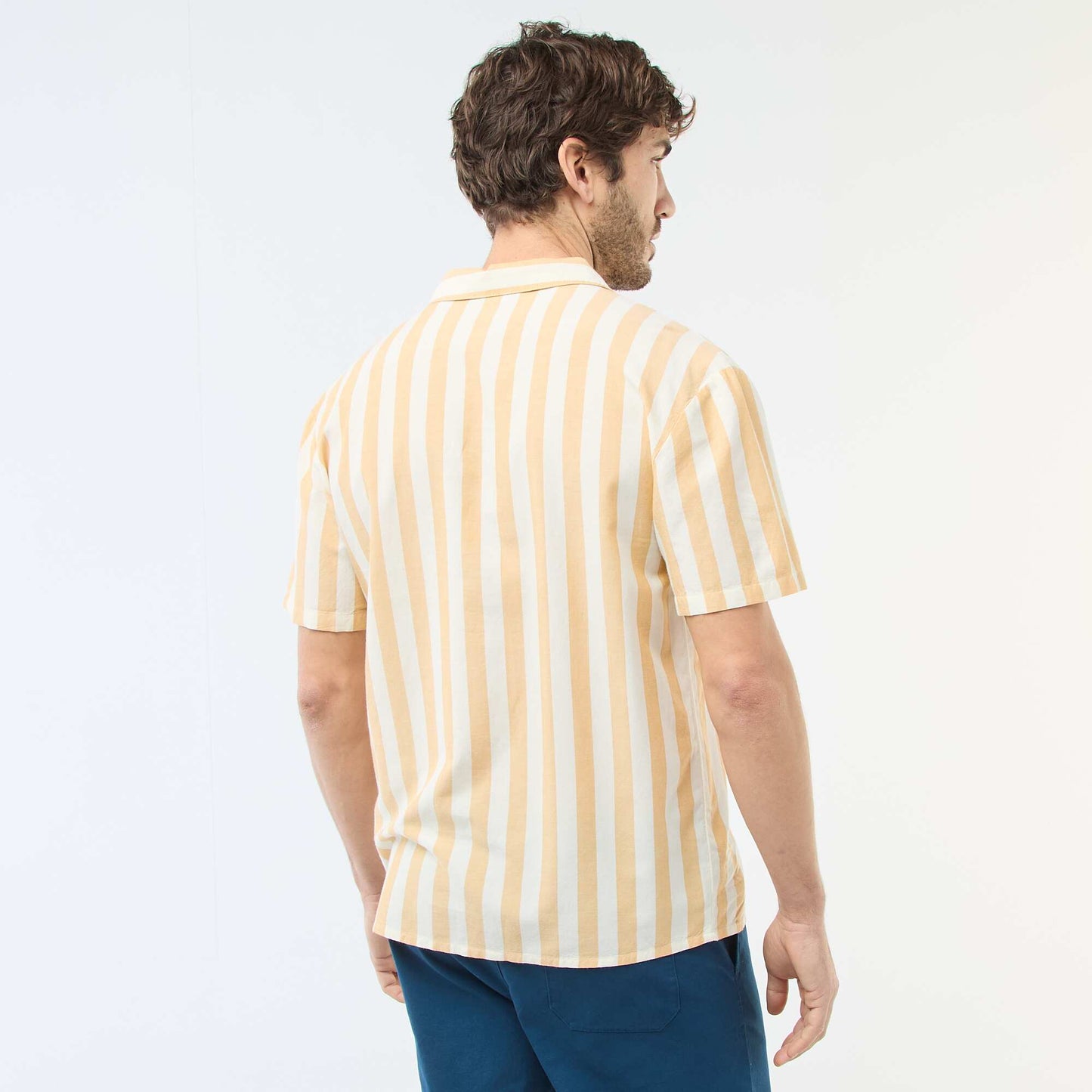 Chemise légère à rayures JAUNE