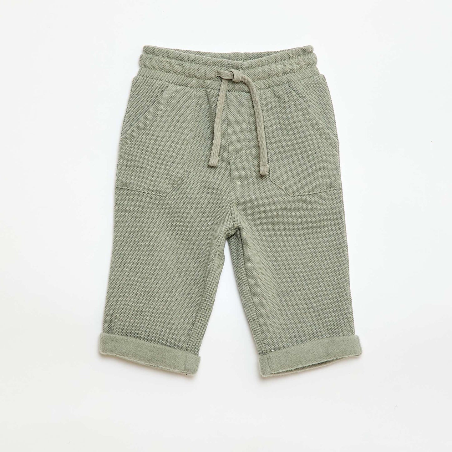 Pantalon relax en maille piquée KAKI