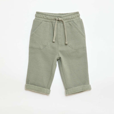 Pantalon relax en maille piquée KAKI