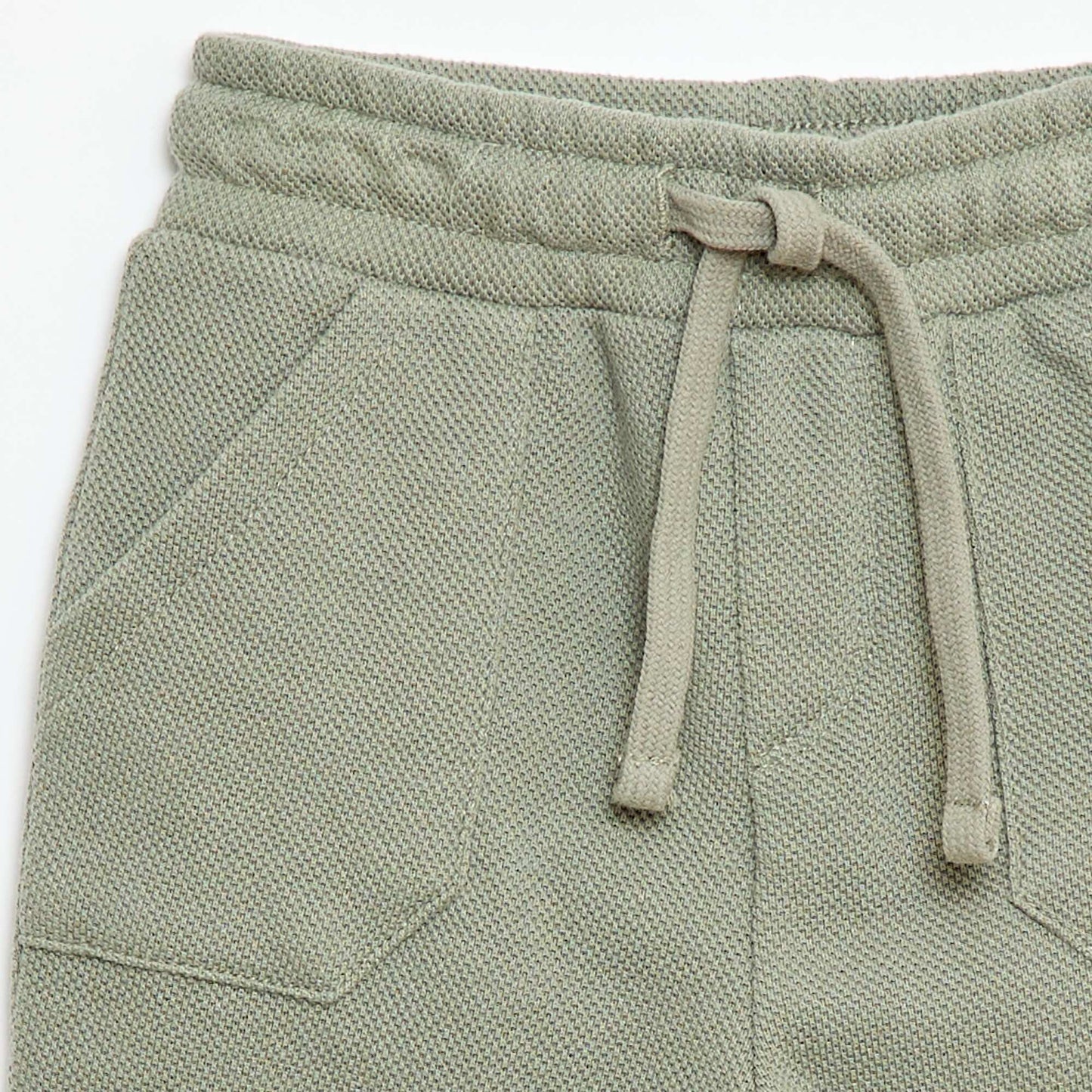 Pantalon relax en maille piquée KAKI