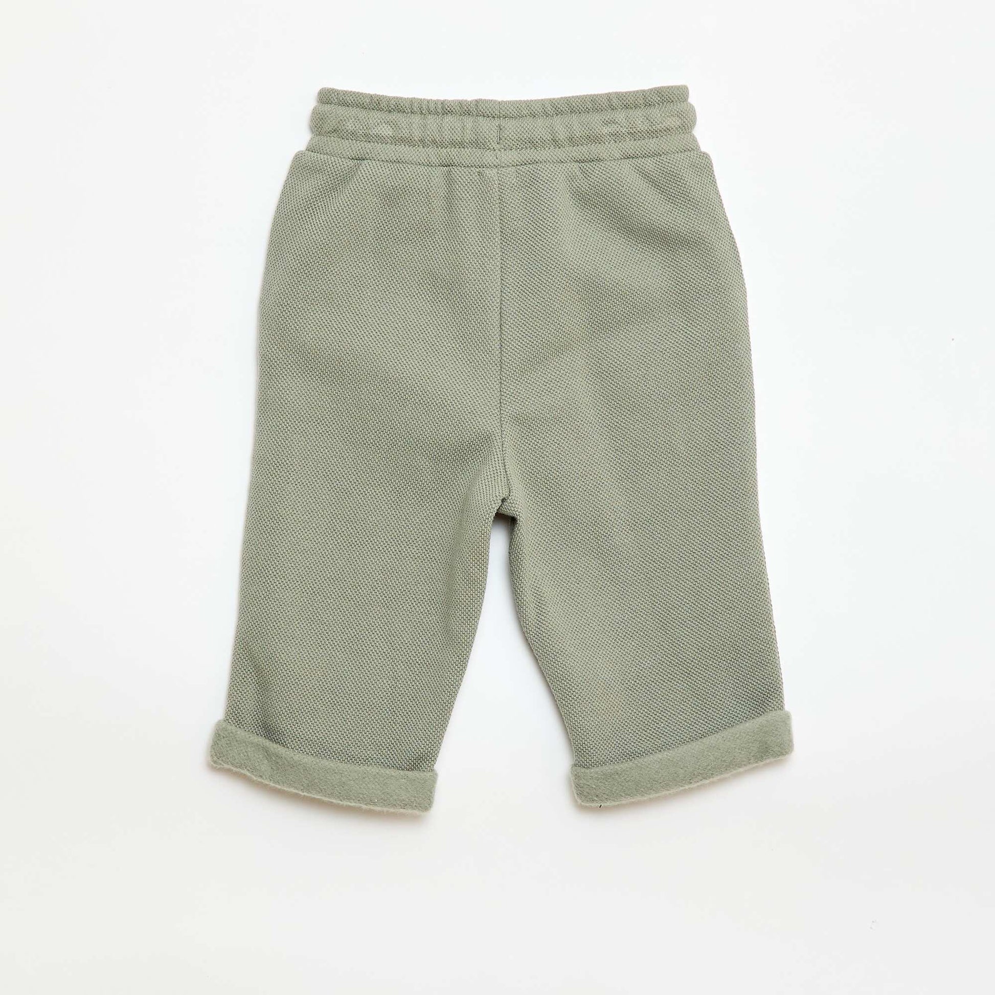 Pantalon relax en maille piquée KAKI