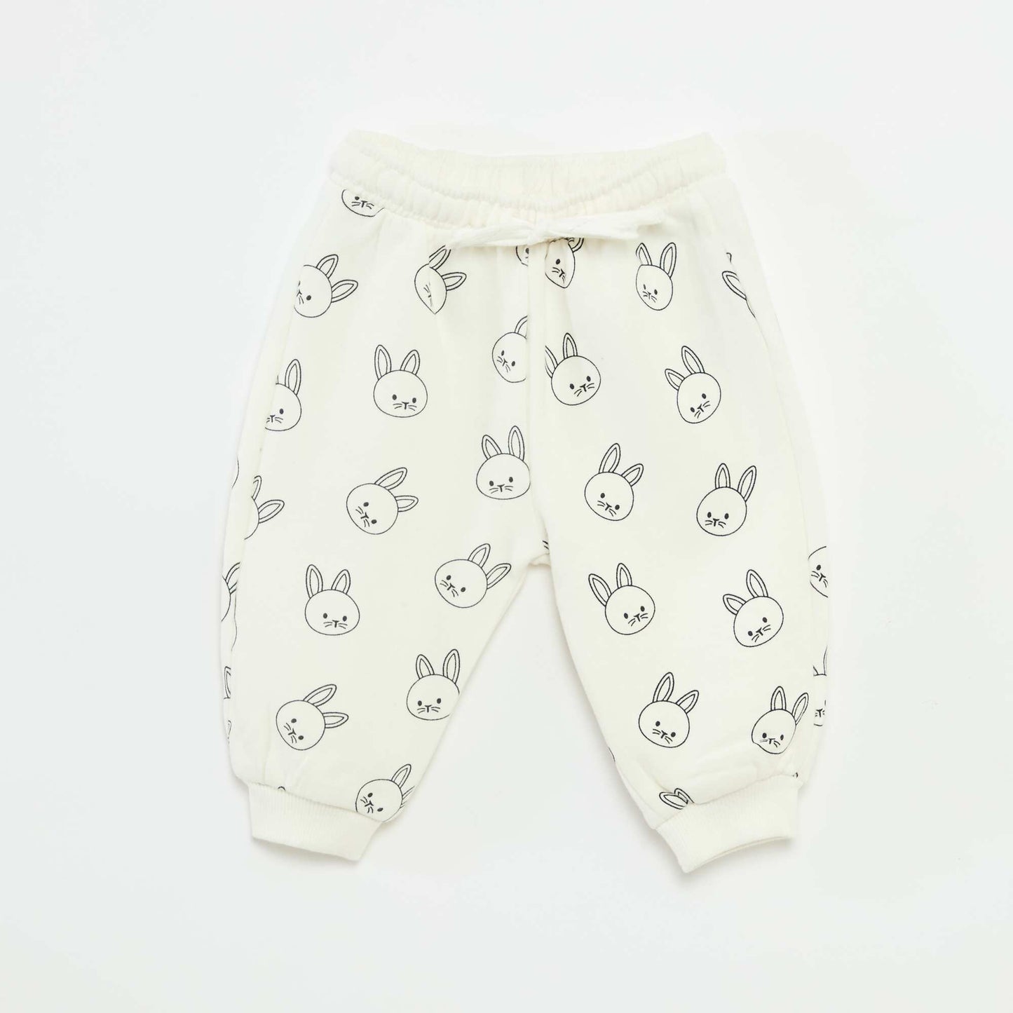 Jogging en molleton fantaisie BLANC