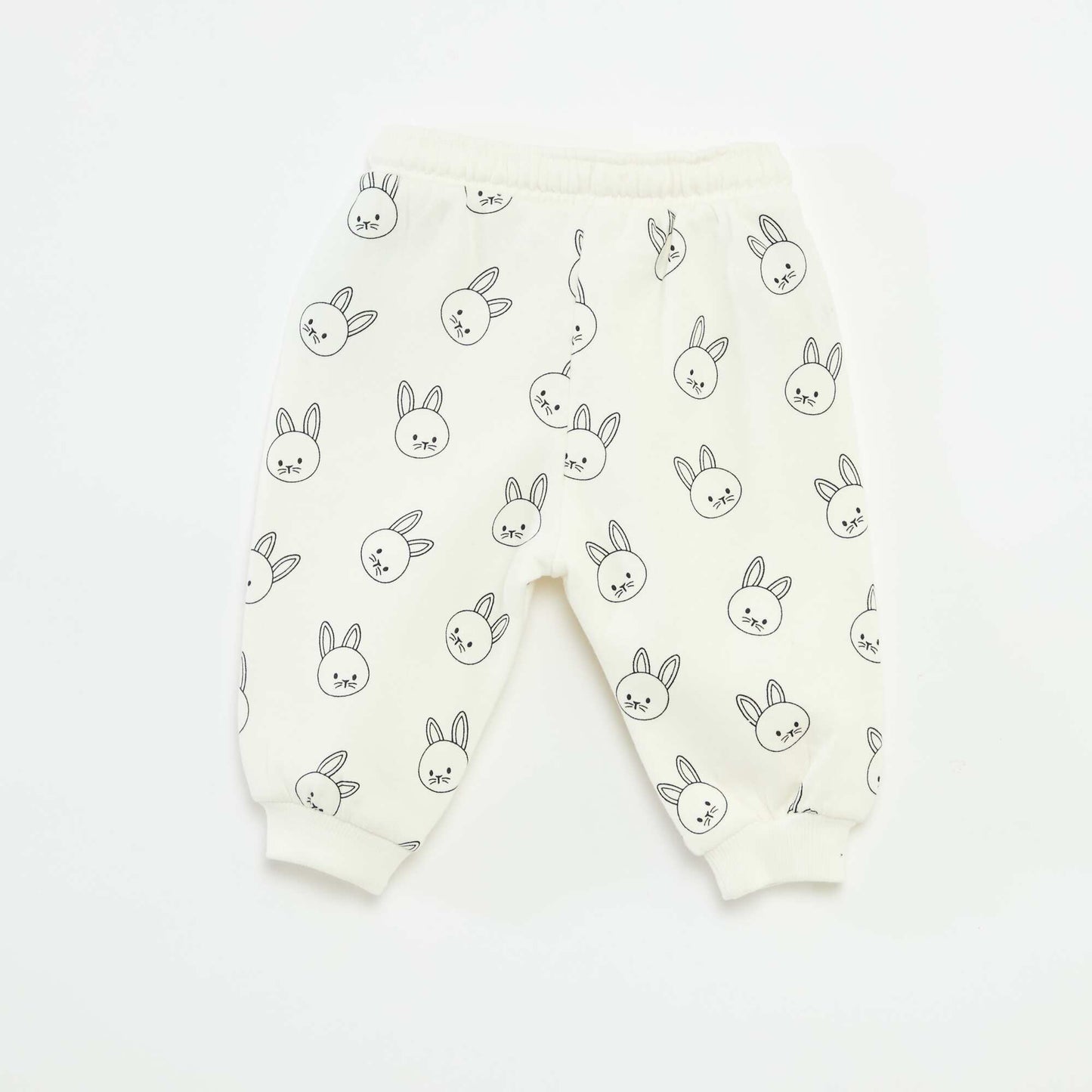 Jogging en molleton fantaisie BLANC