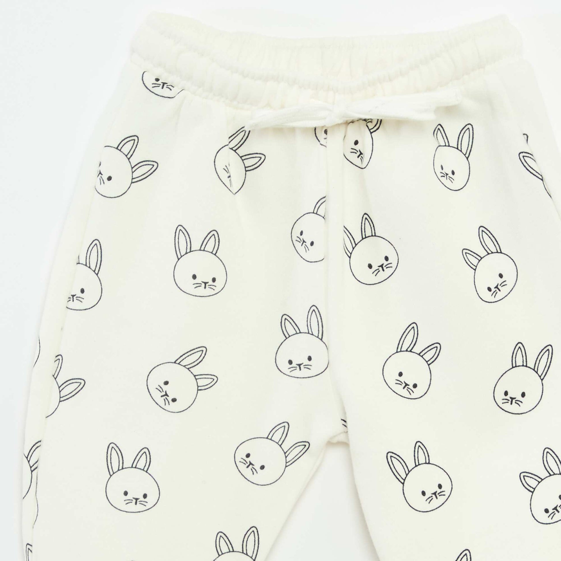 Jogging en molleton fantaisie BLANC