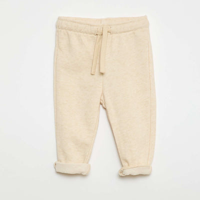 Pantalon jogging en french terry BEIGE