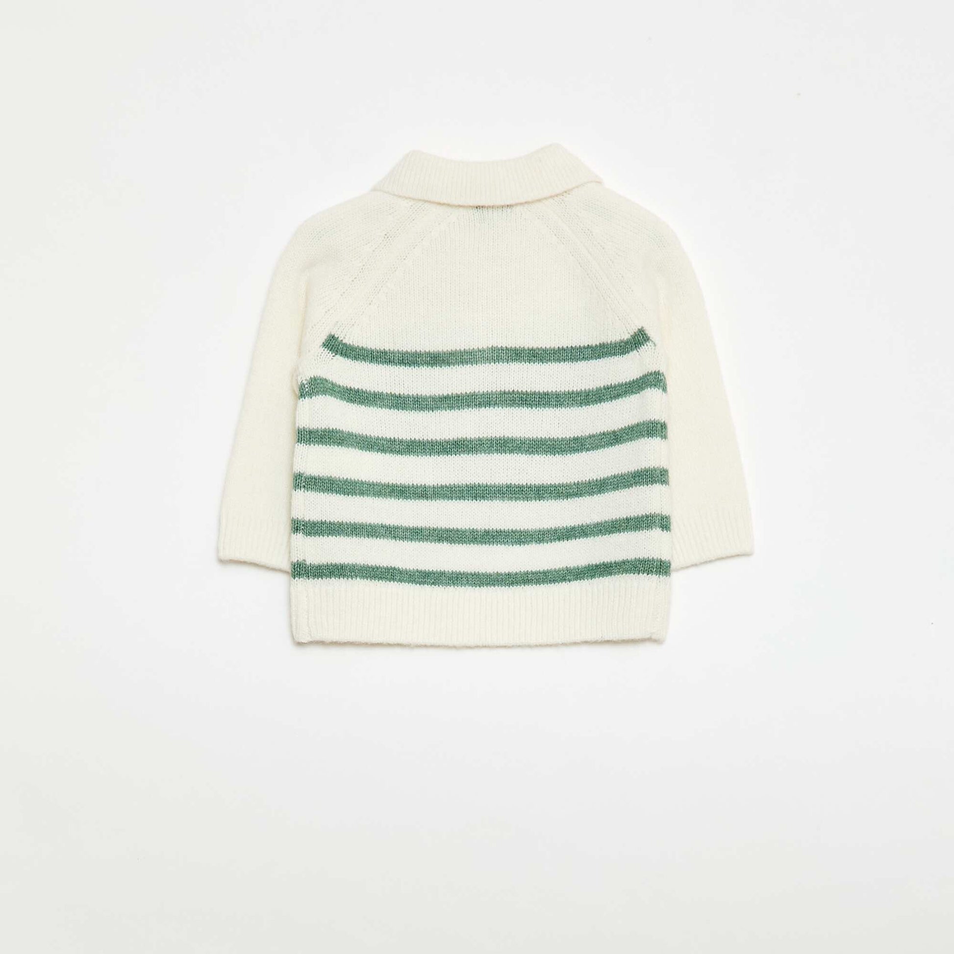 Pull en maille à rayures BLANC
