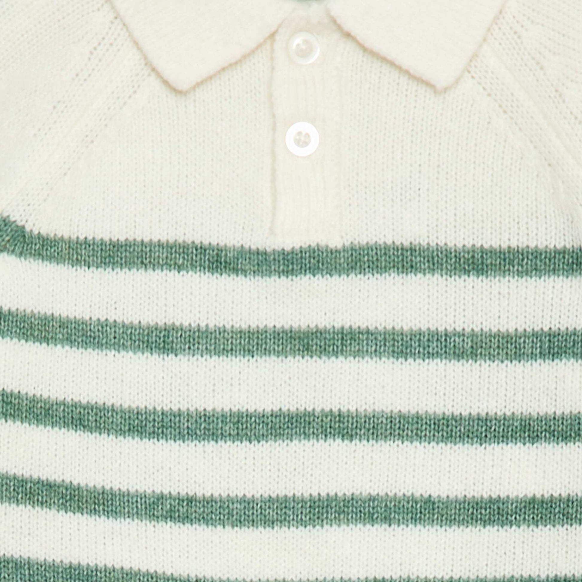 Pull en maille à rayures BLANC