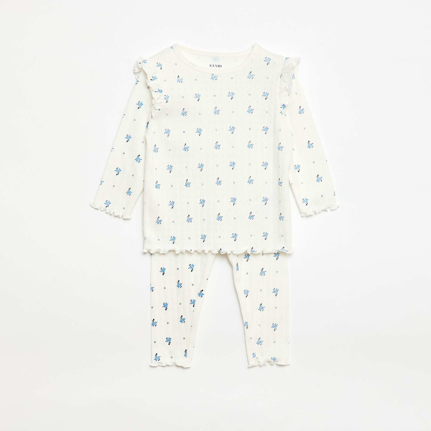 Ensemble pyjama en maille pointelle - 2 pièces BEIGE