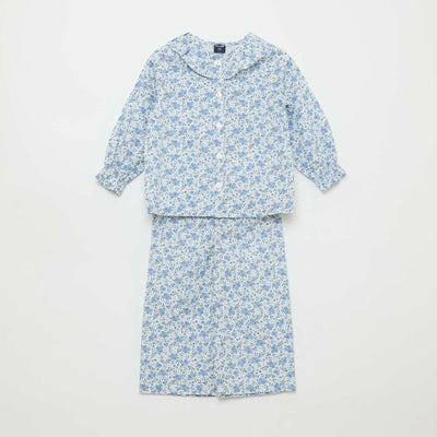 Pyjama en popeline - 2 pièces BLEU