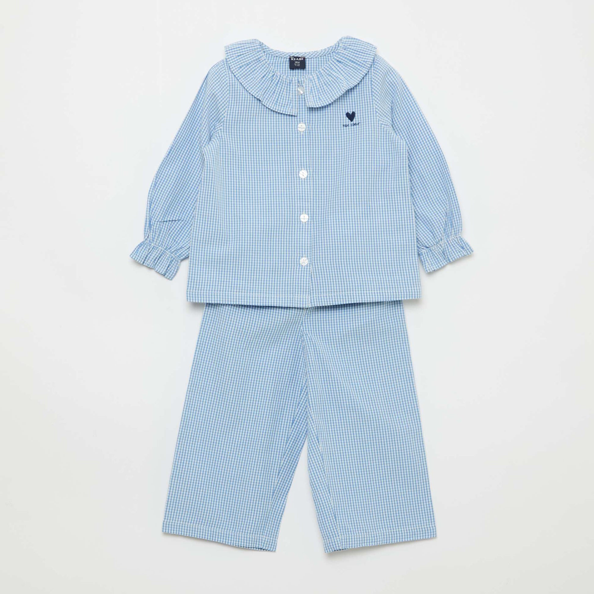 Pyjama en popeline - 2 pièces BLEU