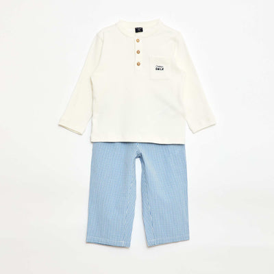 Ensemble pyjama long - 2 pièces BLEU