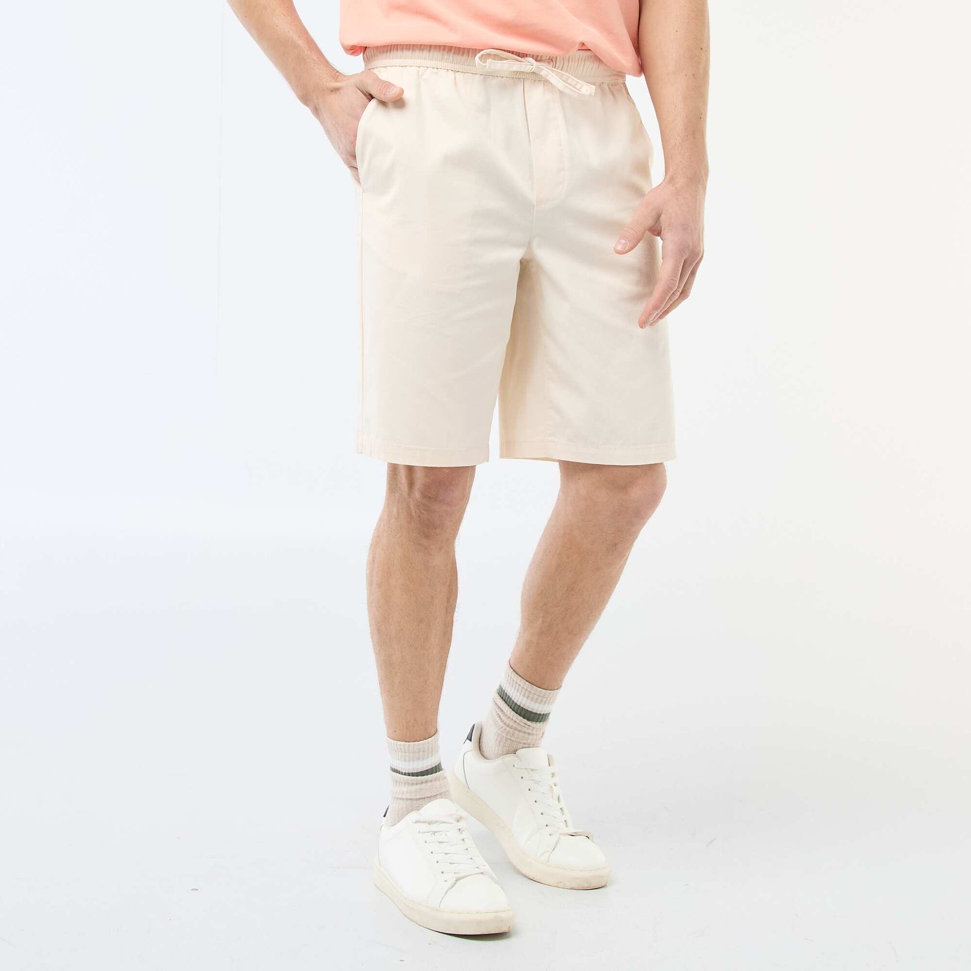Bermuda en twill BEIGE