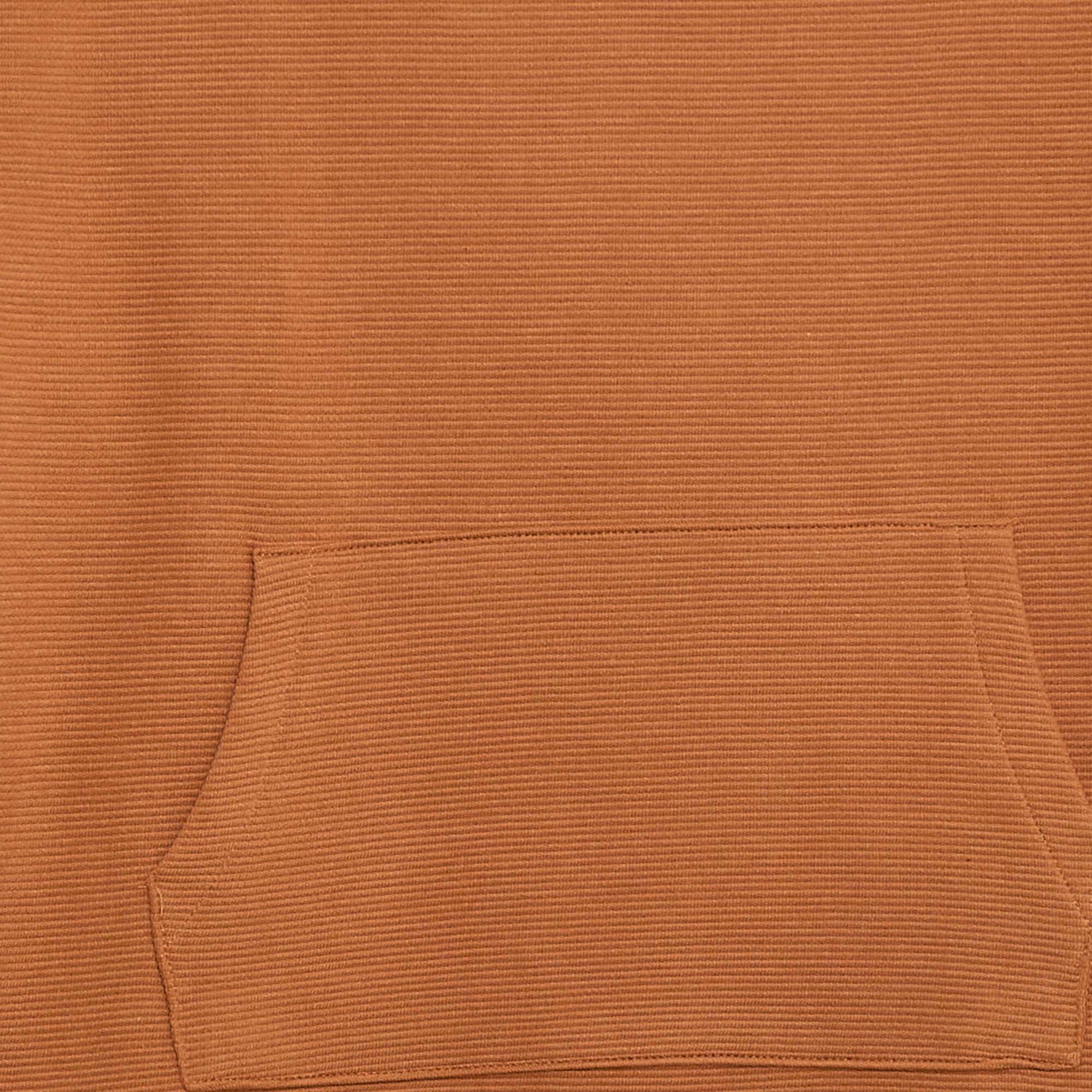 T-shirt avec poche kangourou en maille Ottoman MARRON