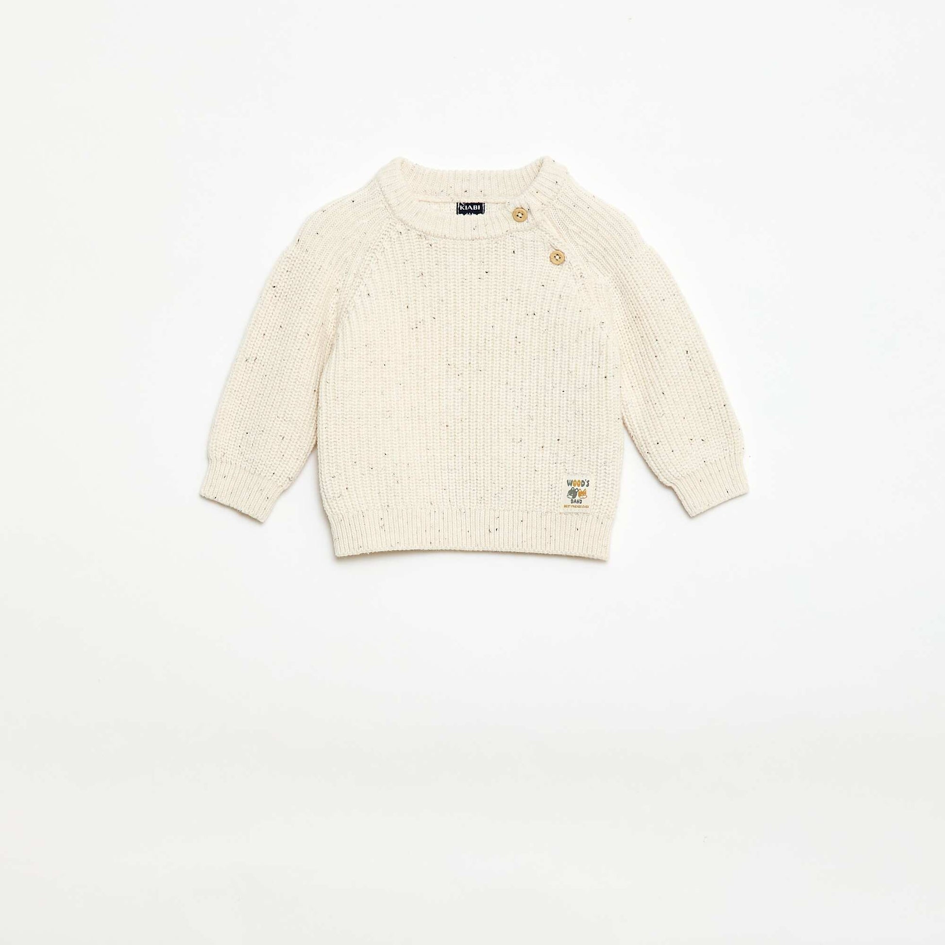 Ensemble 2 pièces en maille moulinée BLANC