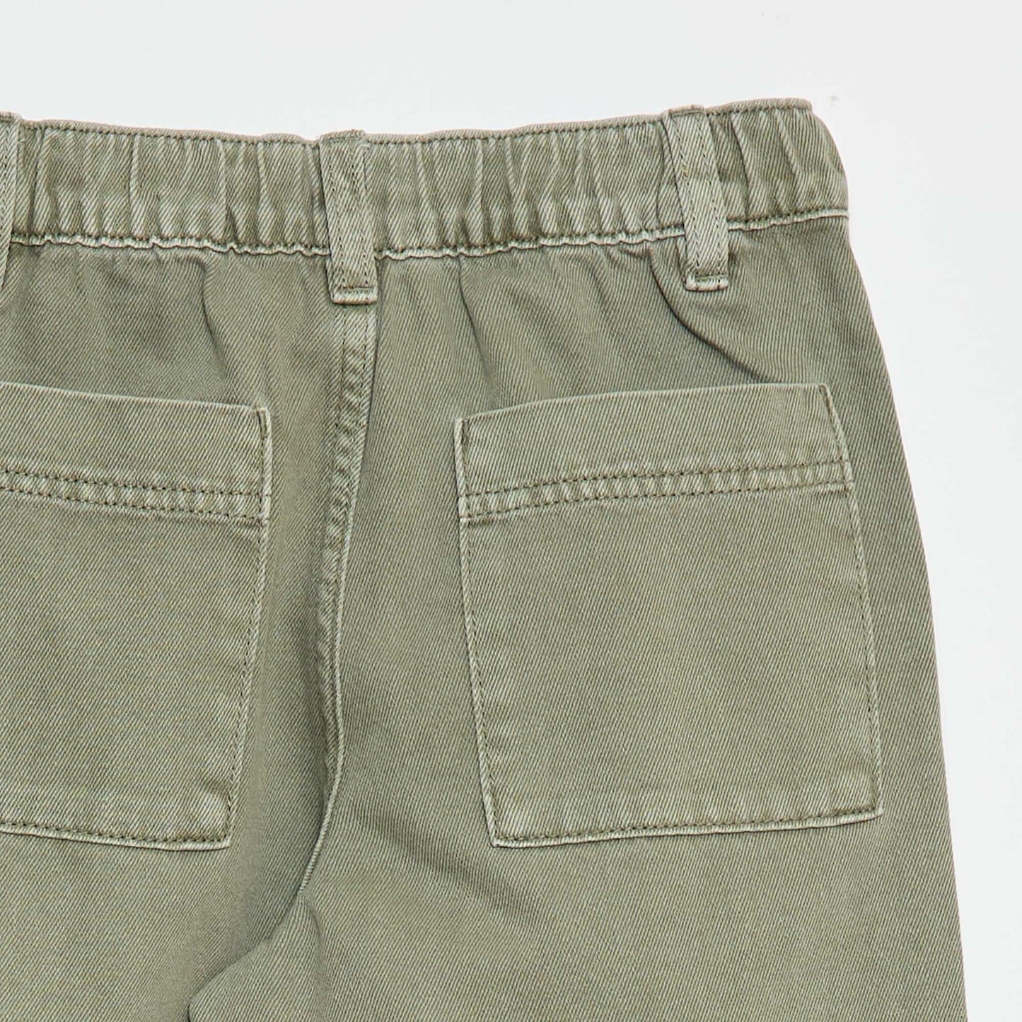 Pantalon denim / jean coupe ballon large VERT