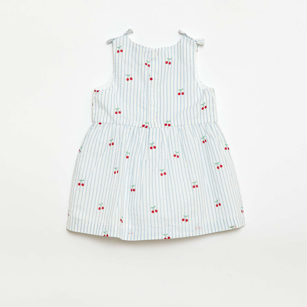 Robe coupe évasée sans manches BLANC