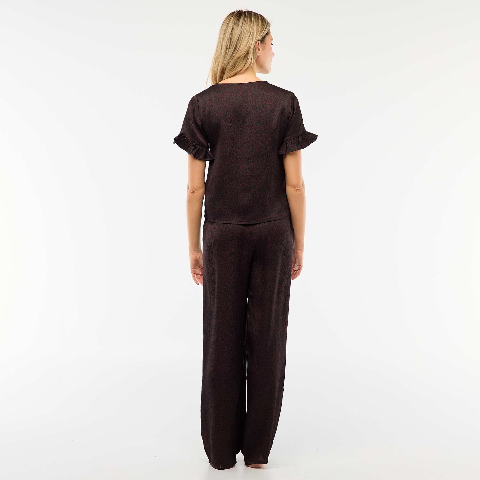 Pyjama 2 pièces en maille crêpe ROSE