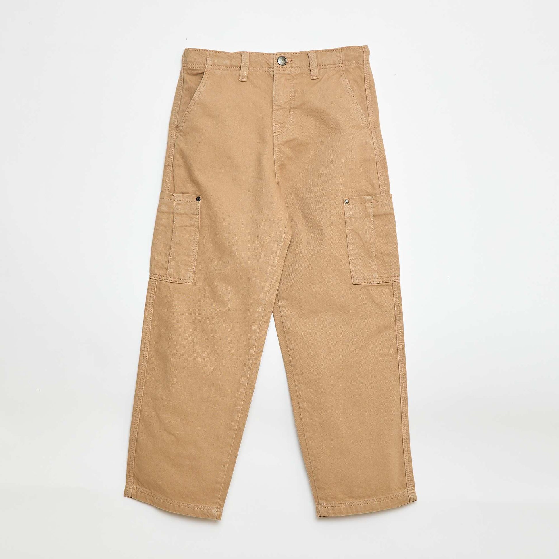 Pantalon multipoches uni BEIGE