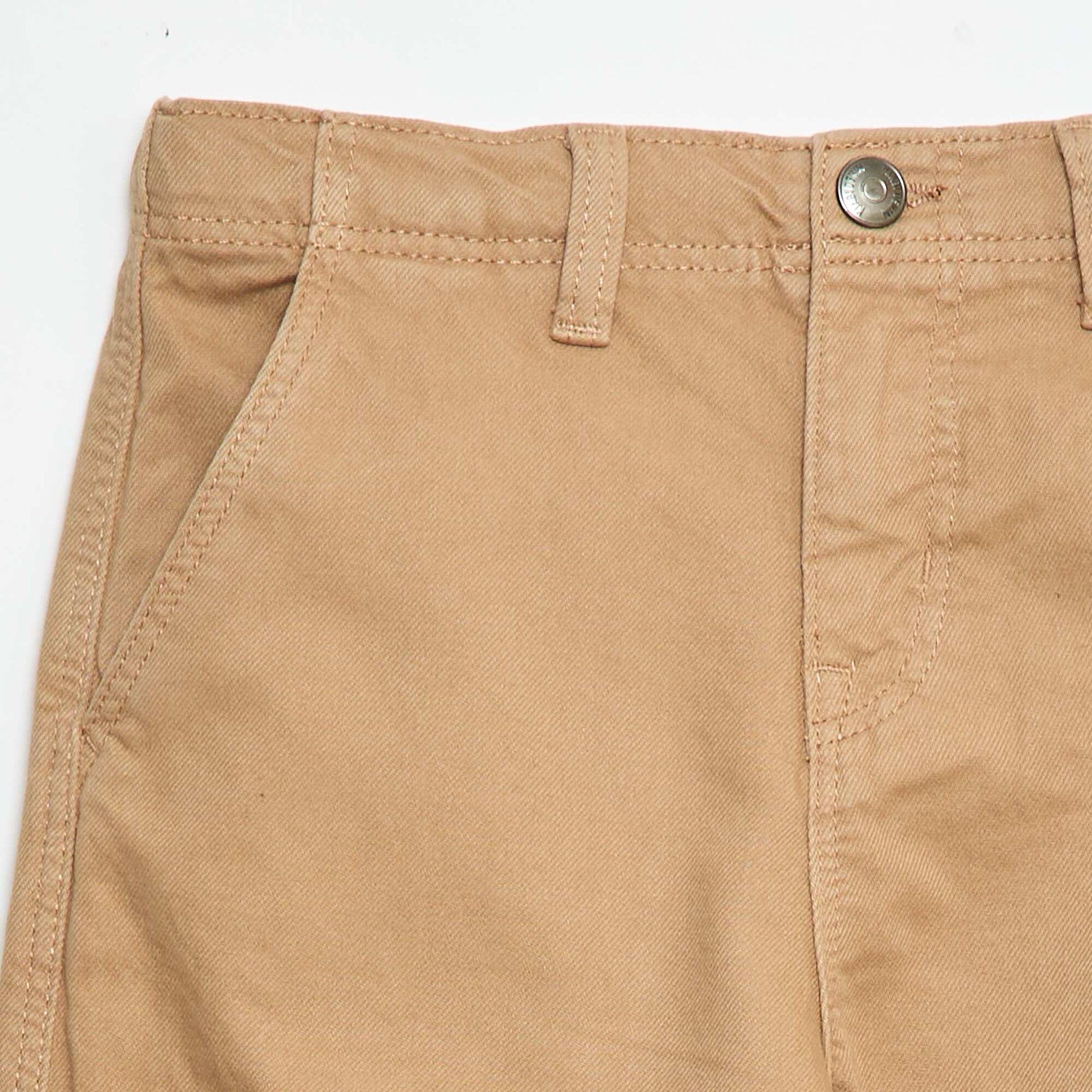 Pantalon multipoches uni BEIGE