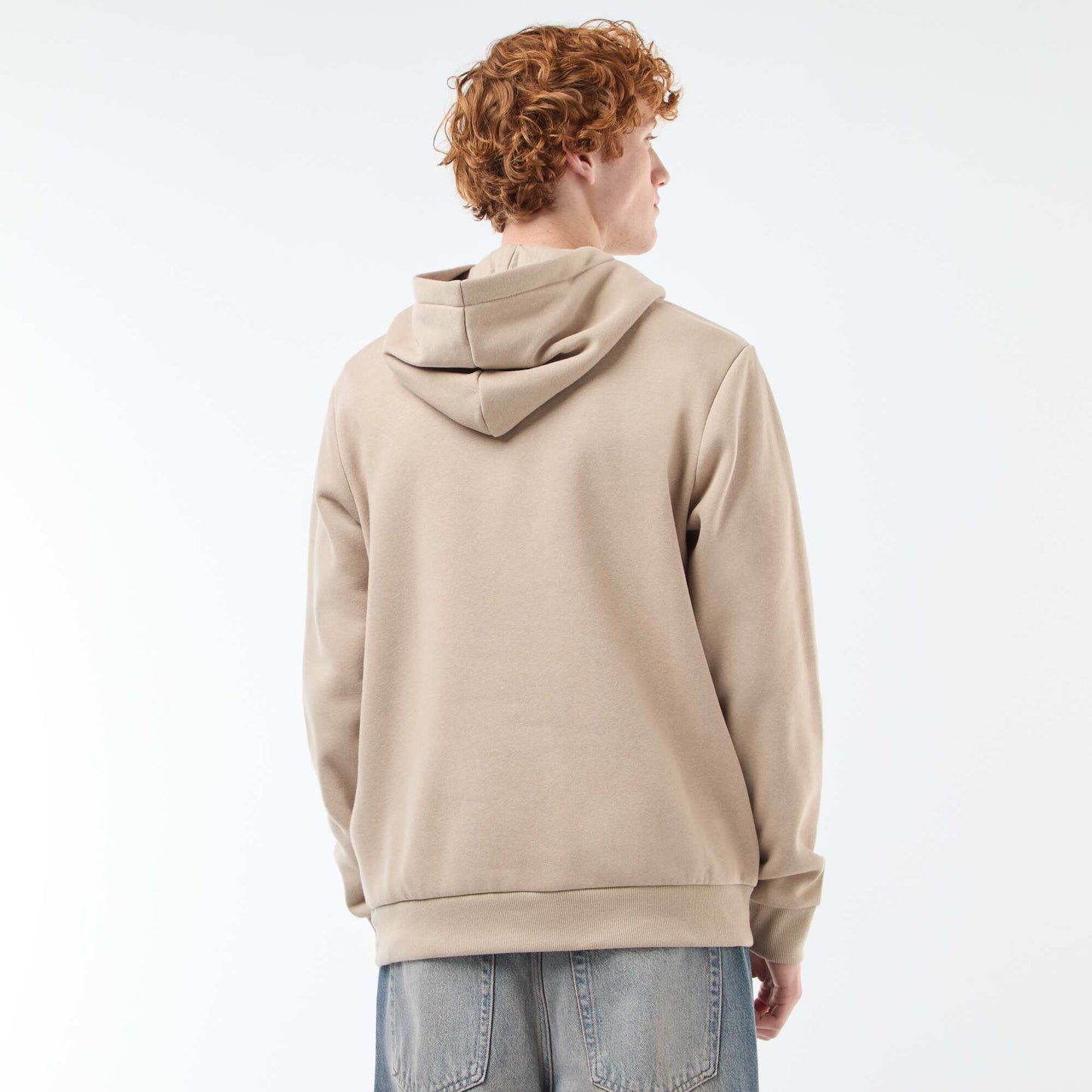 Sweat en molleton à imprimé BEIGE