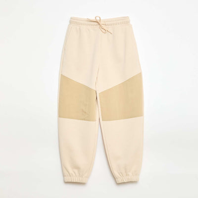 Jogging bi-matière BEIGE