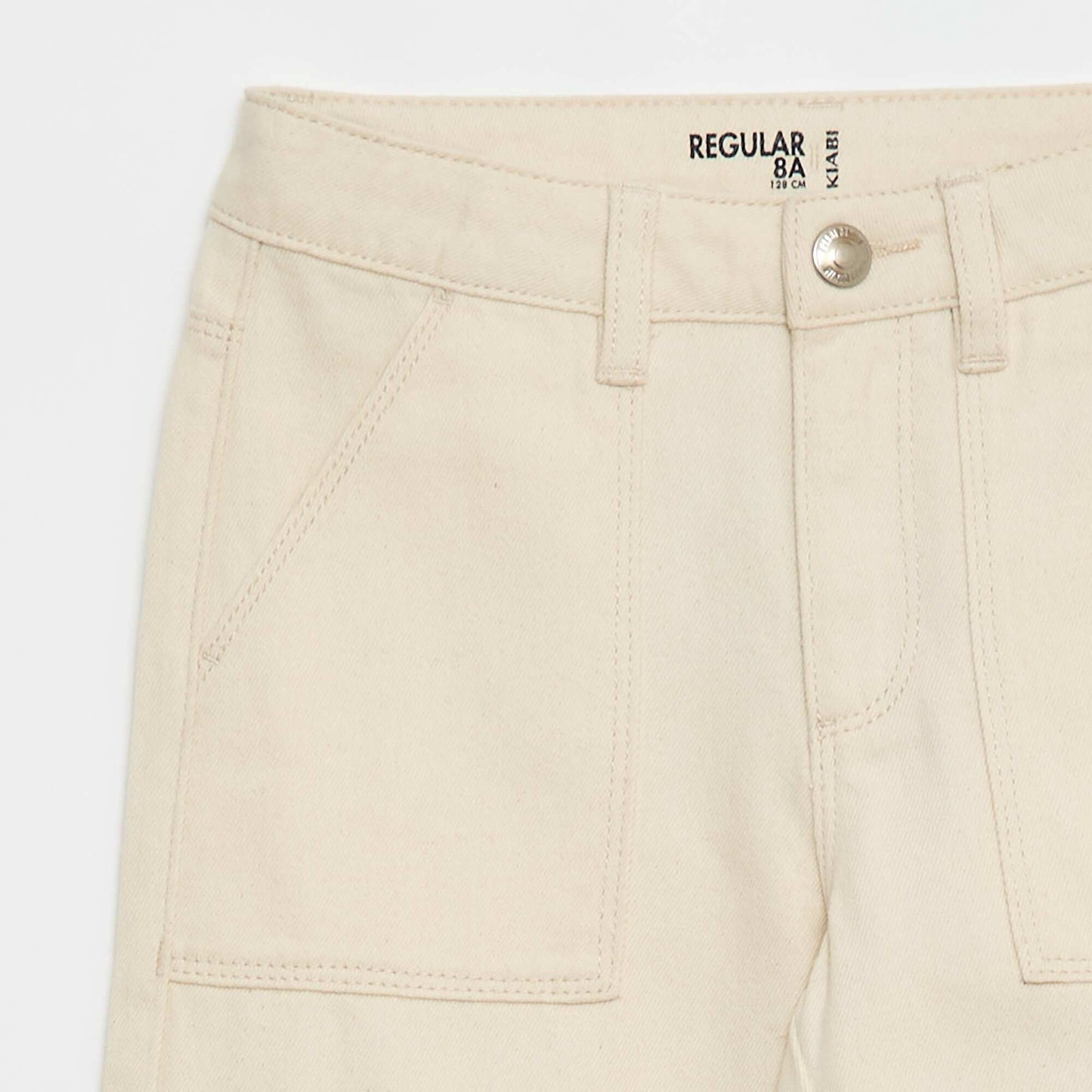 Pantalon en denim multipoches BLANC