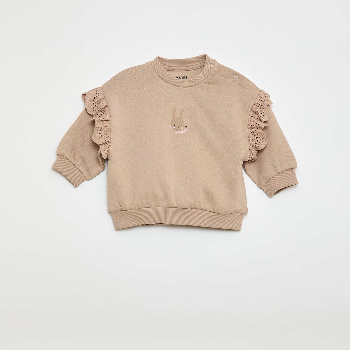 Ensemble de jogging sweat volanté + pantalon - 2 pièces BEIGE