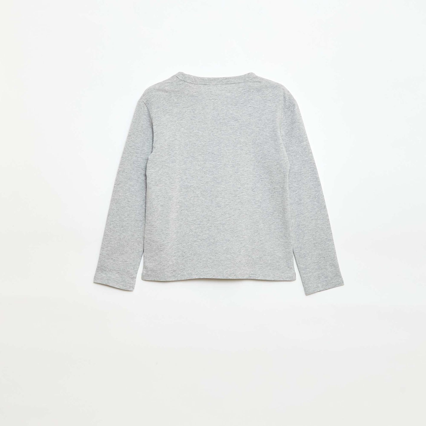 T-shirt imprimé fantaisie à manches longues GRIS