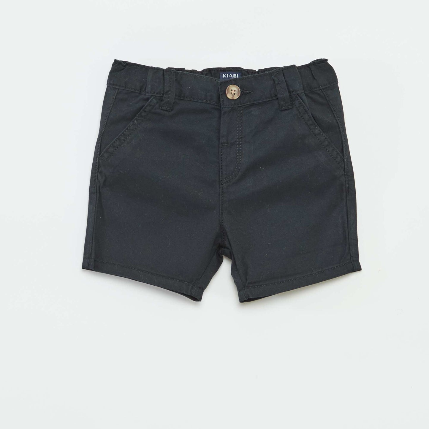 Short chino uni en twill NOIR