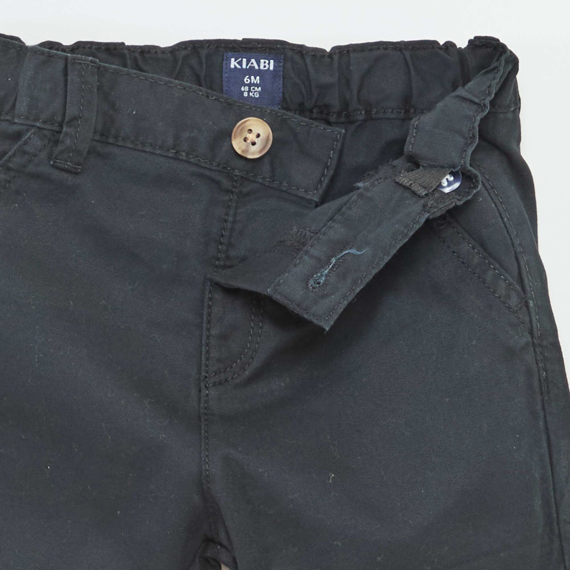 Short chino uni en twill NOIR