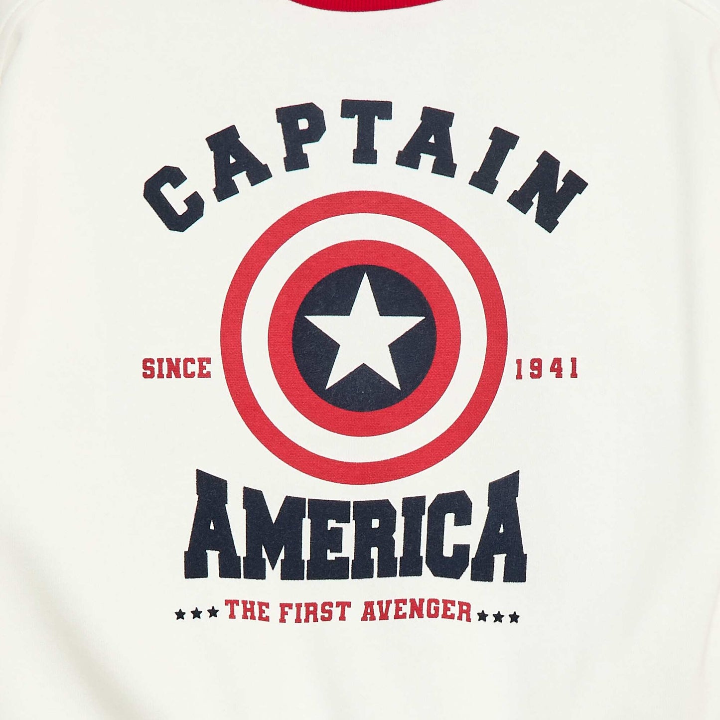 Sweat à col rond 'Captain America' BLANC