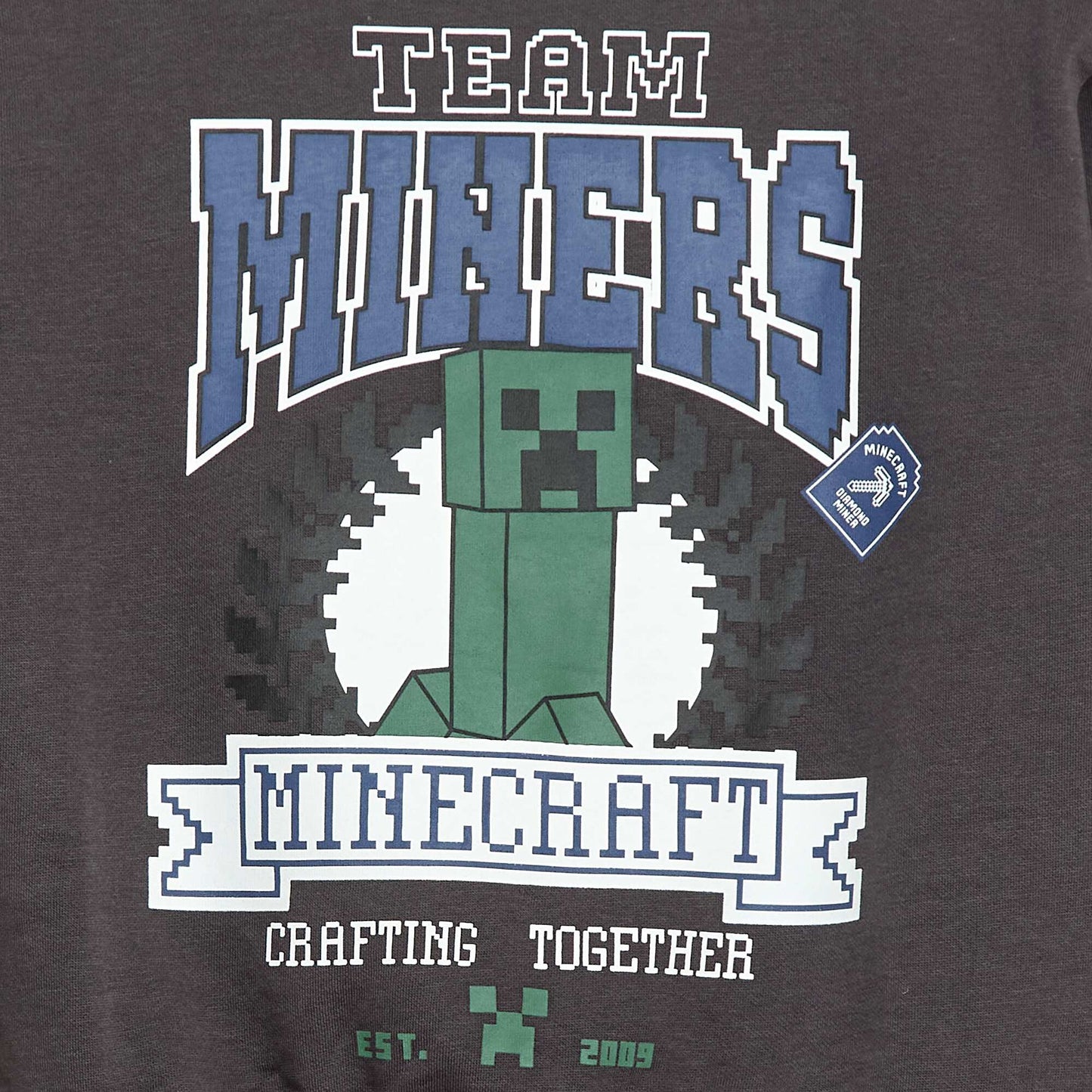 Sweat en molleton 'Minecraft' NOIR
