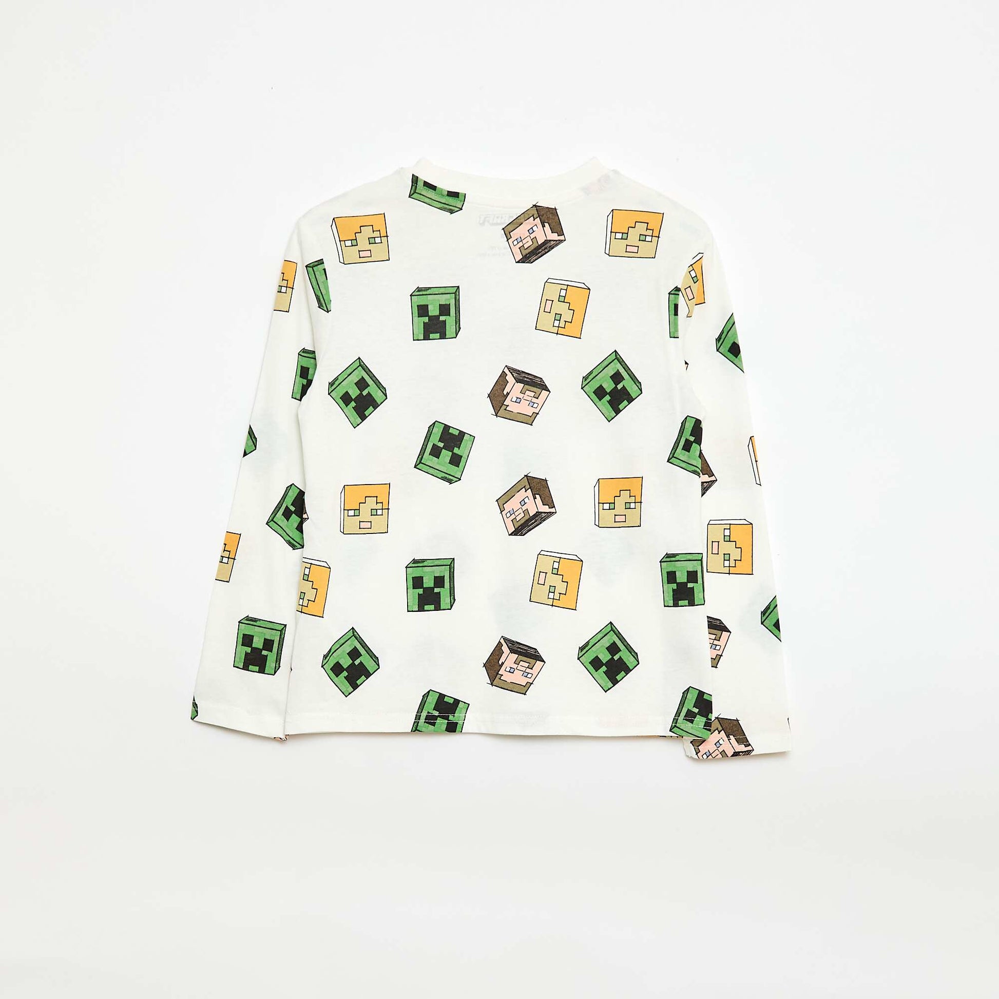 T-shirt imprimé 'Minecraft' BLANC