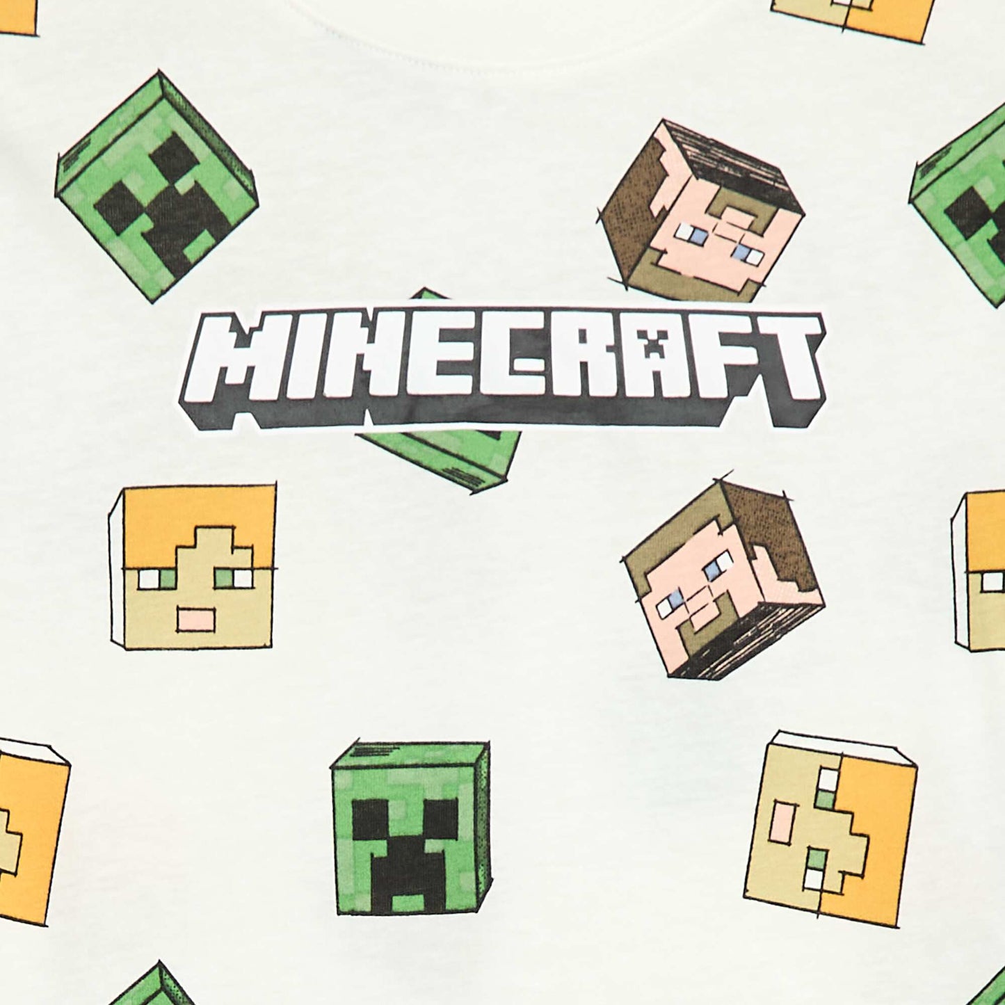 T-shirt imprimé 'Minecraft' BLANC