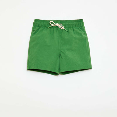 Short de bain uni VERT