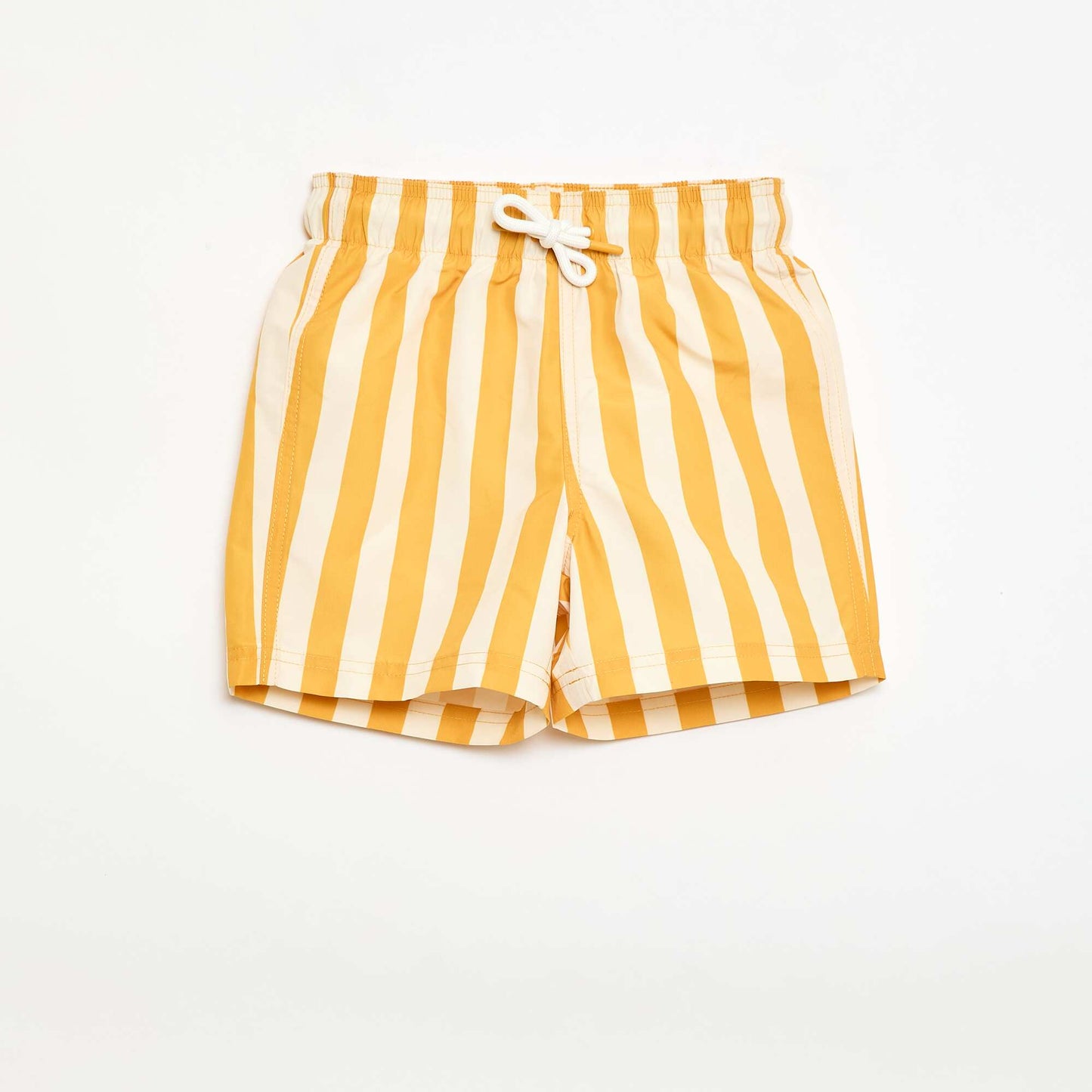 Short de bain à rayures JAUNE