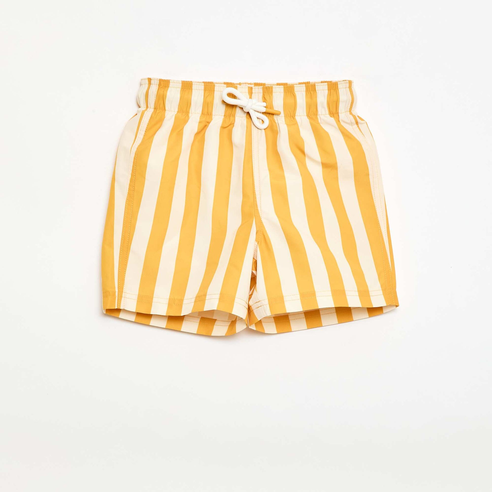 Short de bain à rayures JAUNE