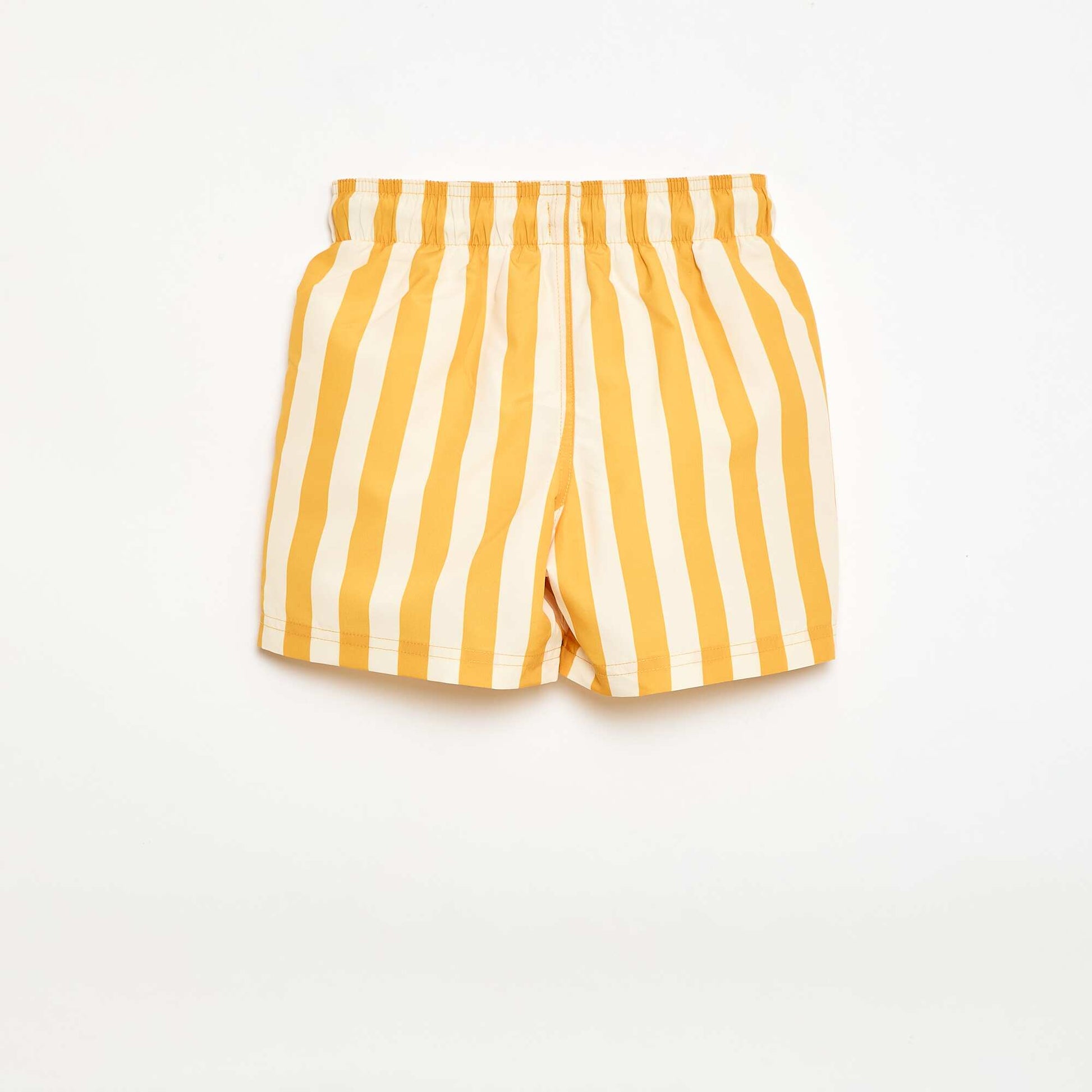 Short de bain à rayures JAUNE